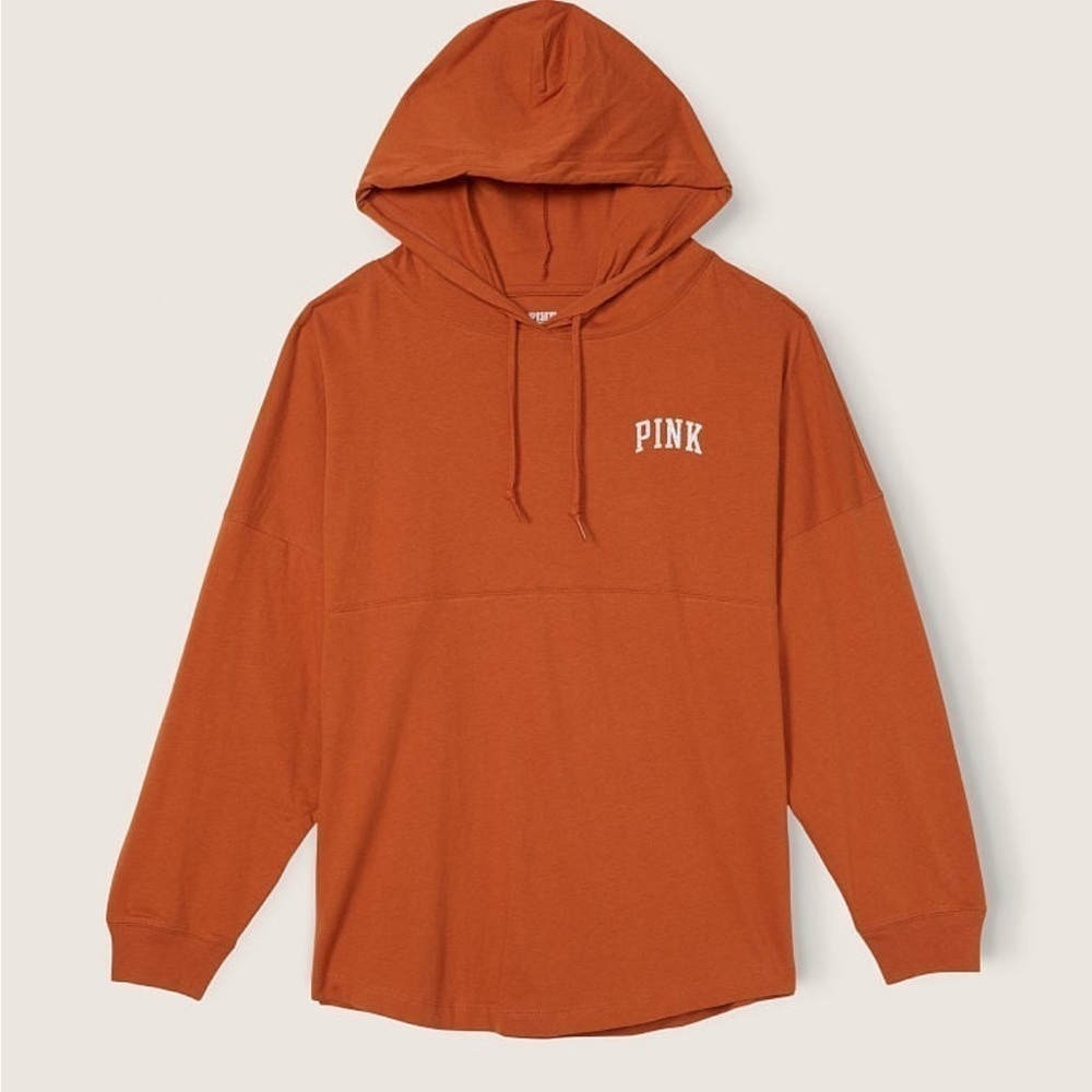 Pink by victoria Secret Cotton Oversized Hooded T-Shirt - Picture 1 of 2